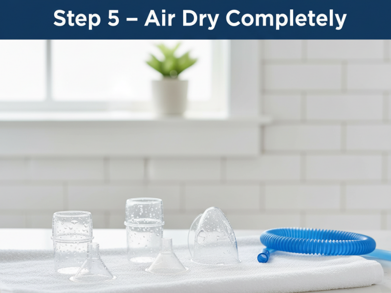 Air Dry Nebulizer Parts Completely