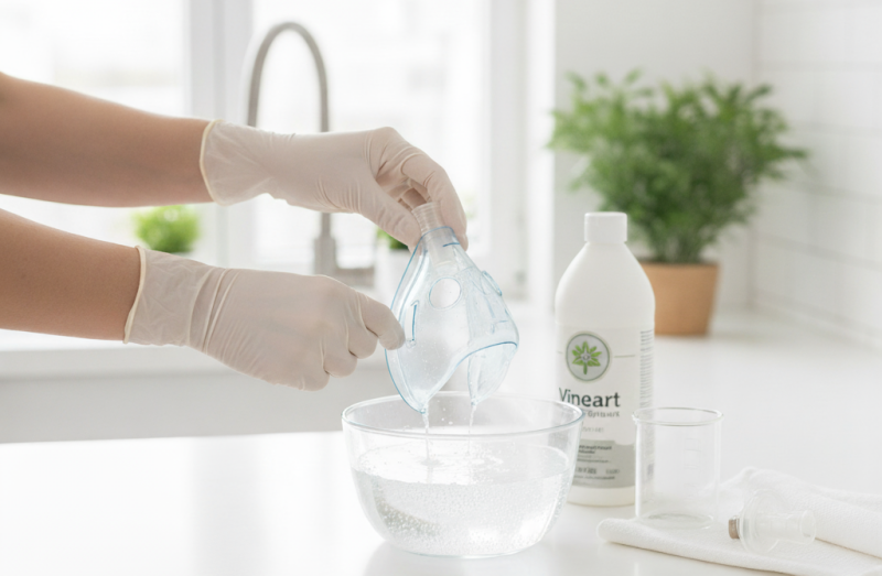 Chemical Disinfectant Method for Sterilizing Nebulizer Parts