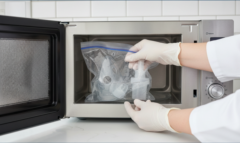 4. Microwave-Safe Bag Method for Sterilizing Nebulizer Parts