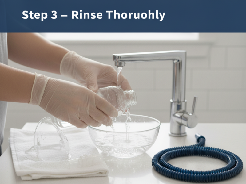 Rinse Nebulizer Parts Thoroughly